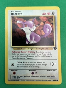Rattata - 66/82 - Team Rocket - Pokemon Card - Unlimited Edition - NM - Picture 1 of 2