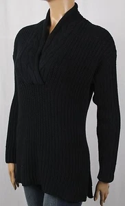 Ralph Lauren Black Shawl Collar Cableknit Sweater NWT - Picture 1 of 1