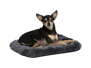 PET BED Dog Crate Mat Padded Bolster Cushion Gray 18″ MIDWEST HOMES for PETS