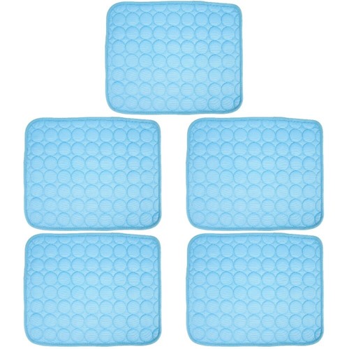 5 Pieces Summer Cooling Mat Sleeping Cooled Cat Bed Rest Pad Rabbit