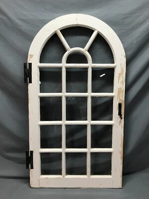 Antiguo De Colección Arco Superior 16 Lite Blanco 25x45 Armario Armario Puerta Ventana 880-25B Foto 1 de 4