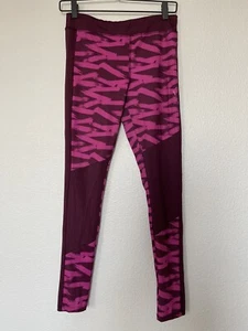 Puma Youth Size XL(16) Girls Active Wear Athletic Leggings Stretch Pants Magenta - Picture 1 of 6