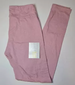 LuLaRoe OS Leggings MELIERTES ROSA Einheitsgröße einfarbig (passt Größe 2-10) Neu mit Etikett - Bild 1 von 6