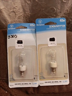 2 Westinghouse E11 40W Light Bulbs - Image 1 of 2