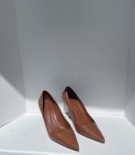 Tamara Mellon Cognac Tan Point Toe Forever Pump Leather Heels