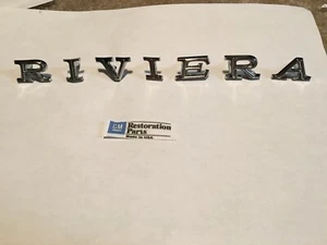 1966 1968 1969 RIVIERA HOOD LETTERS SET EMBLEMS NEW 66 68 69 ***U.S.A MADE*** - Imagen 1 de 2
