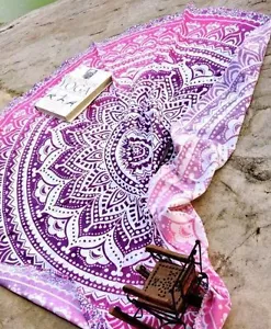 Indian Roundie Round Mandala Hippie Tapestry Beach Throw Yoga Mat Bohemian 48" - Picture 1 of 2