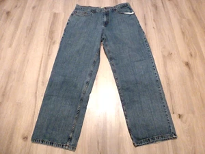 Vintage Anchor Blue Baggy Jeans Mens 38x34(33) Wide Leg Skater 90s HipHop Grunge - Picture 1 of 18
