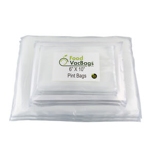 300 FoodVacBags-100 pint-100 Quart-100 gallon Vacuum Sealer Bags for Foodsaver