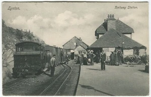 LYNTON STATION - Devon Railway Postcard - Picture 1 of 2