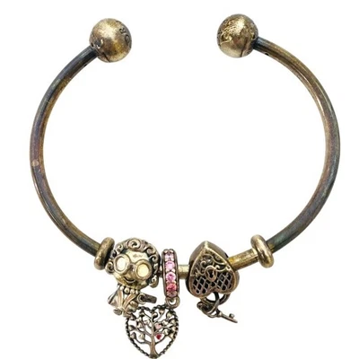 Bracciale PANDORA Braccialetto SV925 Colore Rosa Pietra Argento #343 - Immagine 1 di 4