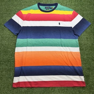 Men’s Polo Ralph Lauren Classic Fit Striped T-Shirt Size Medium Multicolor - Picture 1 of 4