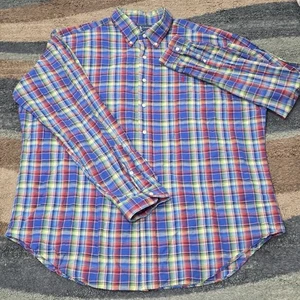 VINTAGE Polo Ralph Lauren Shirt Adult XXL Classic Candy Plaid Mens RL 90s VTG - Picture 1 of 5