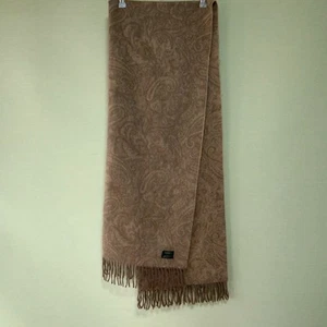 Drakes Cashmere 100% Stole Paisley Grand Judge Brown made in Scotland From Japan - Picture 1 of 4