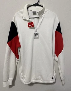Puma Herren Rebel Viertelreißverschluss Fleece Sweatshirt ~ Large - Bild 1 von 8