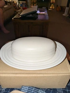 MIKASA SWIRL WHITE COVERED BUTTER DISH Brand New In Box - Picture 1 of 4