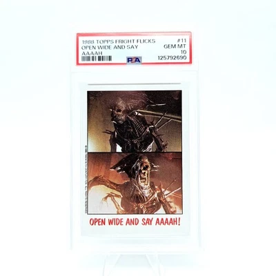 1988 Topps Fright Flicks Aliens #11 Queen Open Wide PSA 10 Pop 1 - Image 1 of 3