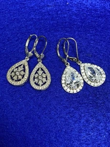 Ohrringe, Ohranhänger, Schmuck, Silber, Zirkon, Geschenk, Schmuckset - Bild 1 von 7