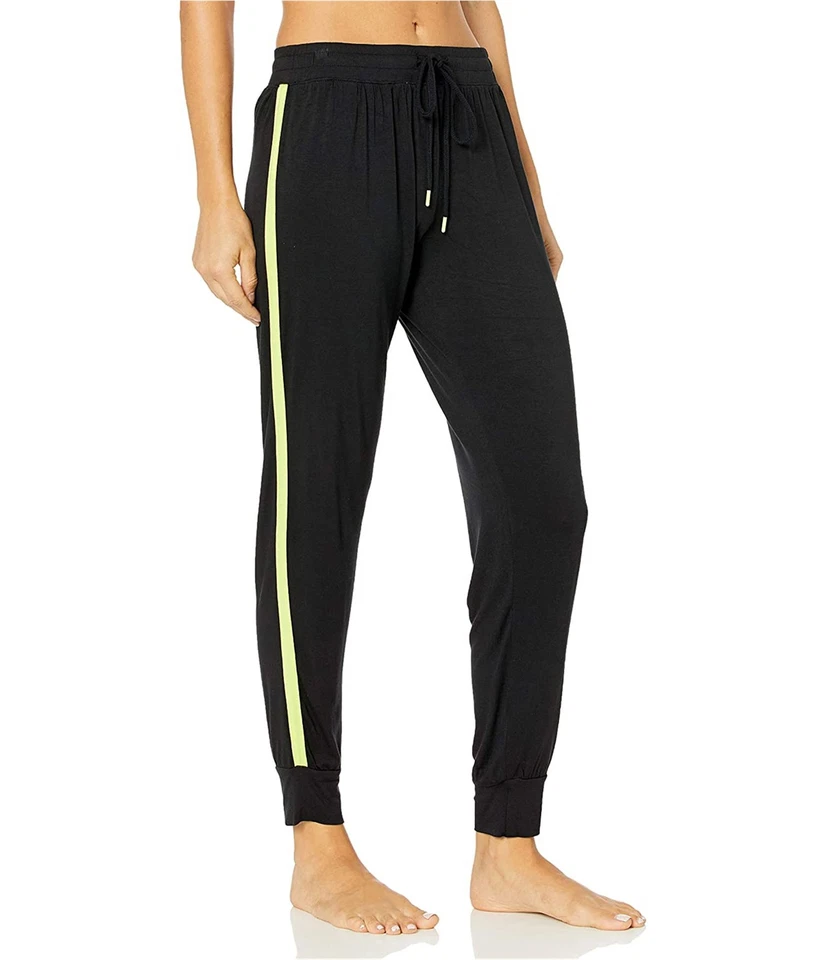 P.J. Salvage Womens Green Stripe Pajama Lounge Pants, Black, Medium - Image 1 of 1