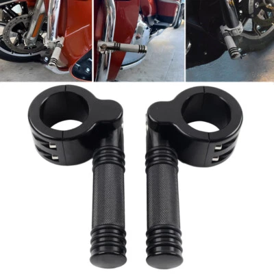 Motor 1-1/2" 38MM Engine Crash Bar Highway Footpeg Clamp For Harley Black - Image 1 of 4
