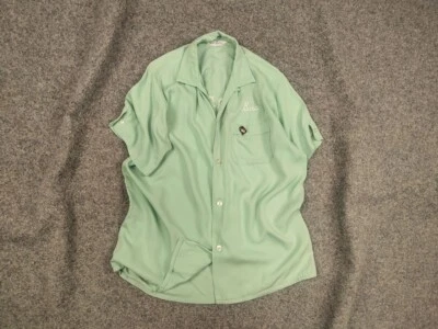 Camisa Rara Vintage Años 50 Nat Nast Botón Bolos Rael Fontanería Foto 1 de 4