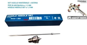 SET UGELLO + ASTINA ANEST IWATA BELLARIA W400 - ø 1,3 MM NOOZLE NEEDLE SET - Picture 1 of 7
