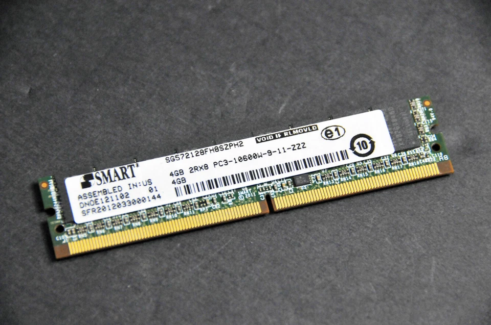 SMART 4GB 2Rx8 PC3-10600W-9-11-ZZZ   SG572128FH8SZPH2 - Image 1 of 1