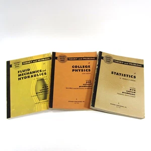 Schaum's Outline Series Theory and Problems Fluid Mechanics, Statistics, Physics - Picture 1 of 19