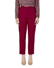 Vila Clothes Zip and Button Bordeaux Trousers with Pockets  -  Pants