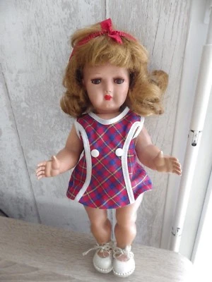 POUPEE ANCIENNE BRTE SGDG  DE BELLA MOULE BONOMI ROUSSE RHODOÏD CIRCA 1950 - Photo 1/4