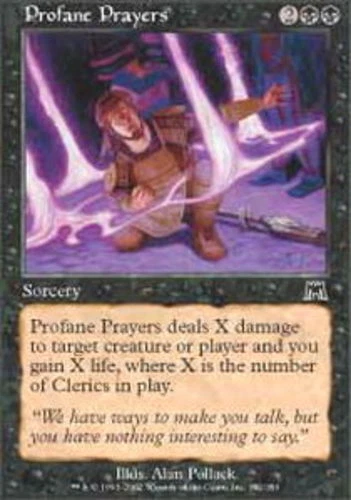 Profane Prayers - Foil ~ Moderately Played Onslaught MTG Magic UltimateMTG Black - Image 1 of 1