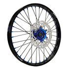 Warp 9 Complete Front Wheel Kit 21&quot; Black Rim And Spokes/Blue Hub And Nipples