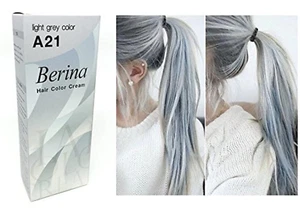 A21 Light Grey Silver Permanent Hair Dye Color Cream Unisex - Punk Style - Picture 1 of 12