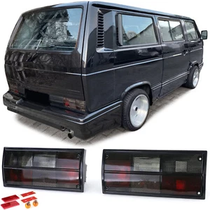 Für VW T3 Bus Kasten Transporter 1979-1992 Rückleuchten LINKS + RECHTS SCHWARZ - Afbeelding 1 van 4