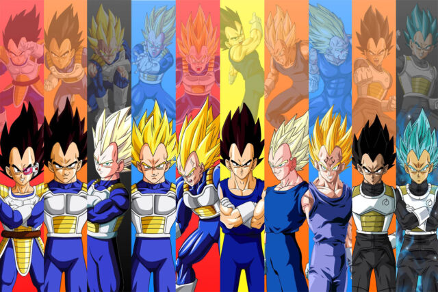 Dragon Ball GT Poster Goku & Vegeta SSJ4 w/Fusion 12inx18in Free Shipping