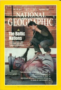 NATIONAL GEOGRAPHIC-1990-BALTIC NATIONS+THE ERIE CANAL+ANTARCTICA+SUDAN - Picture 1 of 1