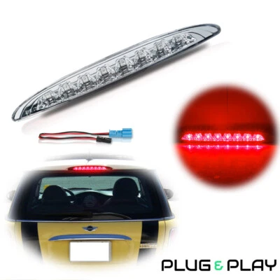 Luz de freno de montaje alto 8 LED roja lente transparente para MINI Cooper R50 R53 2002-2006 Foto 1 de 4