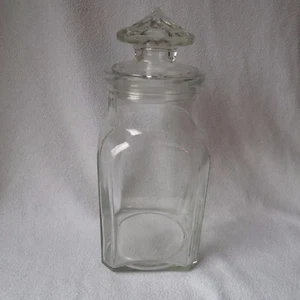 Vorratsglas Bonbonglas großes Glas mit eingeschliffenem Deckel großer Knauf - Picture 1 of 8
