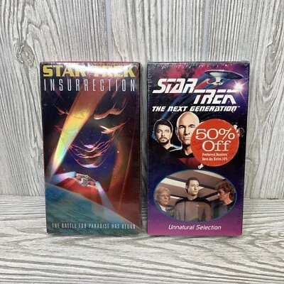 Star Trek Insurrection (VHS, 1999) + The Next Generation Episode 33, New SEALED! - Image 1 of 4