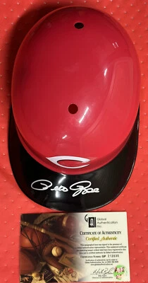 PETE ROSE CINCINNATI REDS HAND SIGNED FULL-SIZE REPLICA BASEBALL HELMET GAI CERT - Image 1 of 4