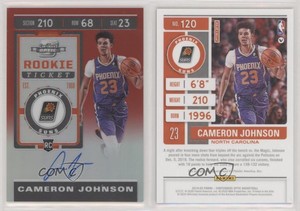 2019 Panini Contenders Optic Red Prizm /99 Cameron Johnson #120.2 Rookie Auto RC