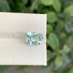 3.50 Ct Aquamarine Loose Stone Natural Light Blue Color Cushion Shape Pakistan - Picture 1 of 8