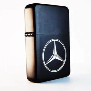BRAND NEW - DESIGNED BRUSHED STYLED CIGARETTE PETROL LIGHTER - Mercedes - Picture 1 of 5