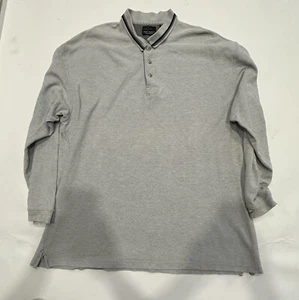 Greg Norman Mens Polo Shirt Shark Gray Golf Size  XXL Long Sleeve - Picture 1 of 11