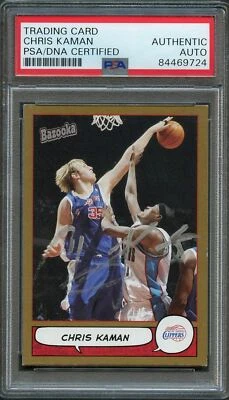 2004-05 Topps Bazooka #58 Chris Kaman Signed Card AUTO PSA Slabbed Clippers - Image 1 of 2