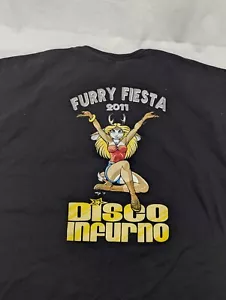 Camicia Disco Infurno Taglia 3XL Furries Furry Fiesta Convention 2011 Nera - Foto 1 di 7