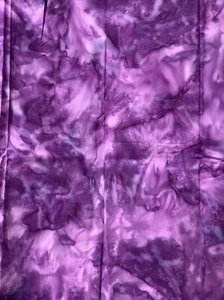 Batik Cotton Fabric - Dark Purple Abstract, 30" x 43" - Picture 1 of 2