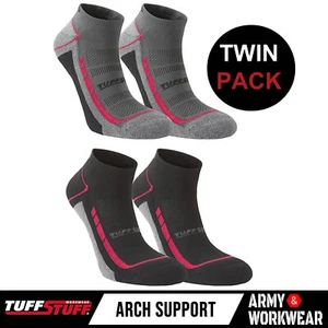 Tuffstuff Socks Low Cut Ankle Coolmax Workwear Extreme Work Size 6-11 Pack of 2 - Picture 1 of 2