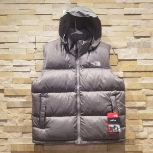 NUEVO North Face Mujer 96 Nuptse Chaleco Buffer Grande Gris Gris Puff Chaqueta de Burbujas - Imagen 1 de 11
