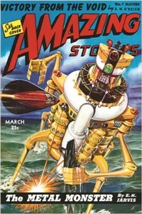 AMAZING STORIES vintage COMIC BOOK cover poster MARCH ISSUE adventure 20x30 - Picture 1 of 1